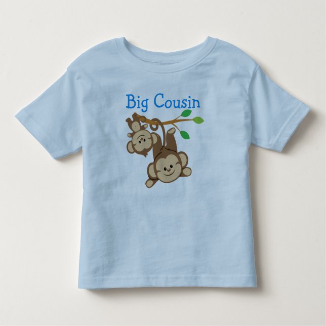 Boy Monkey Big Cousin T-shirt (Framsida)