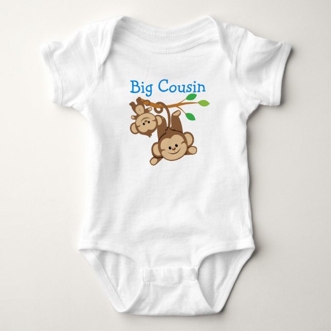 Boy Monkey Big Cousin T-shirt (Framsida)