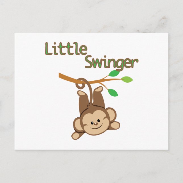 Boy Monkey Little Swinger Vykort (Framsida)