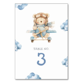 Boy Nalle Baby Shower Bordsnummer