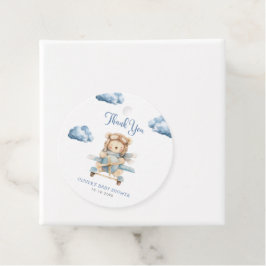Boy Nalle Baby Shower Tack Gift Märkres Gåvor Etiketter