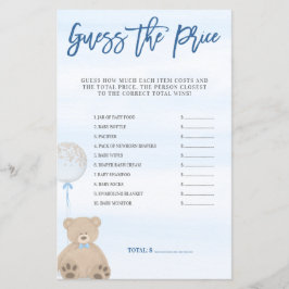 Boy Nalle Blue Balloon Gissa Prist spel