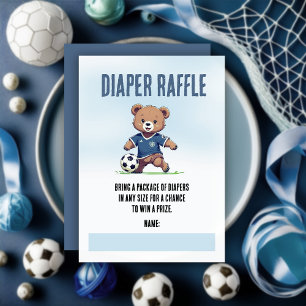 Boy Nalle Soccer Baby Shower Raffle