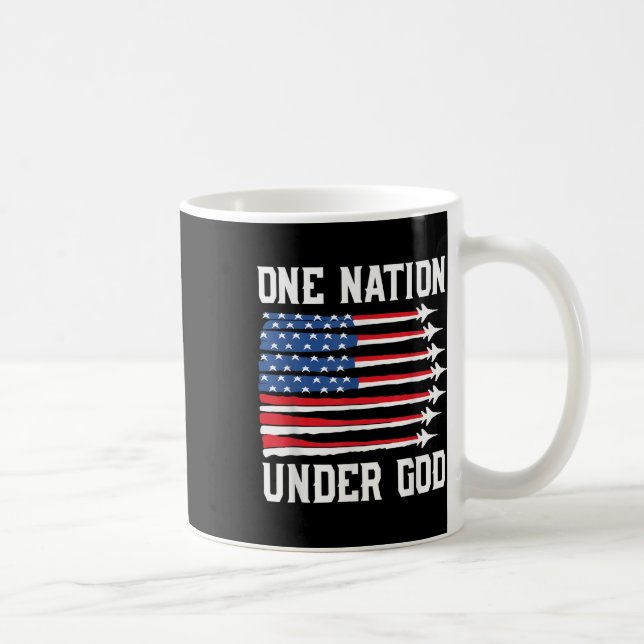 Boy Nation under Gud 4:e juli Amerikanska Flagga F Kaffemugg (Höger)