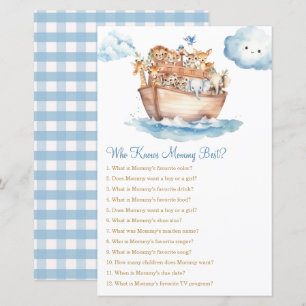 Boy Noahs Ark Baby Shower som känner Mamma Best