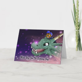Boy och Dragon Birthday Kort