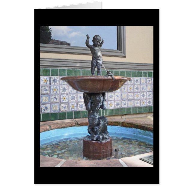 Boy och Frog Fontän av Raffaello Romanelli Hälsningskort (Framsidan)