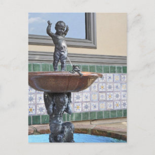 Boy och Frog Fontän av Raffaello Romanelli Vykort