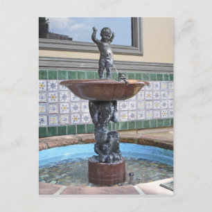 Boy och Frog Fontän av Raffaello Romanelli Vykort