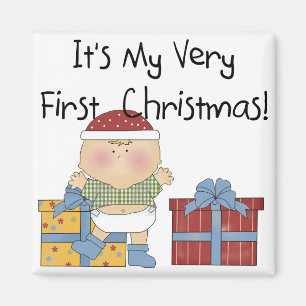 Boy och Presenter 1:a julskjortan och julskjortor Magnet