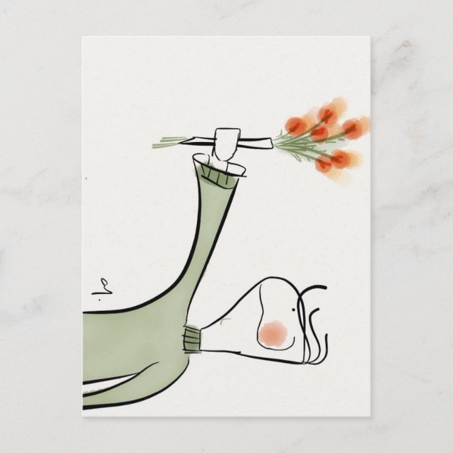 Boy Ofering-blommor Vykort (Framsida)