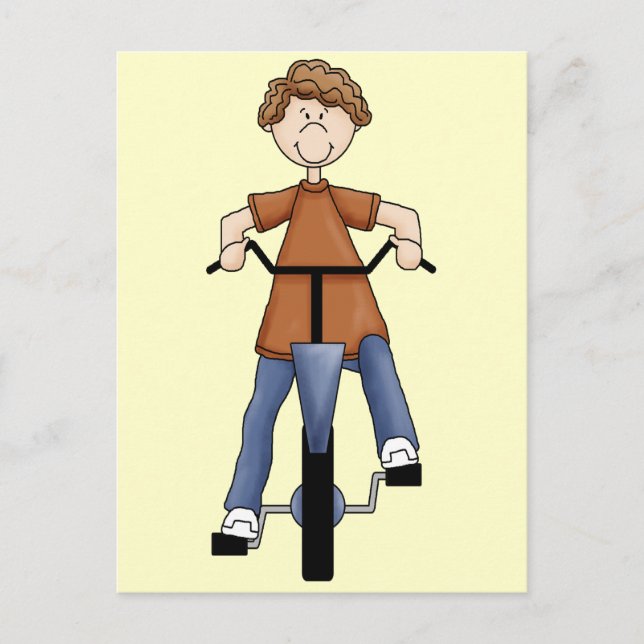 Boy On Bike Vykort (Framsida)