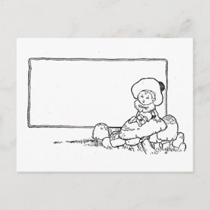 Boy on Mushroom Vykort