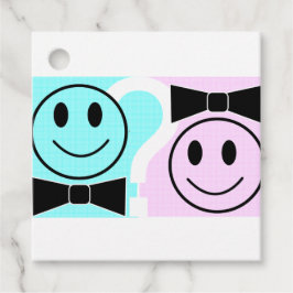 Boy or Girl Party Napkins Gåvor Etiketter