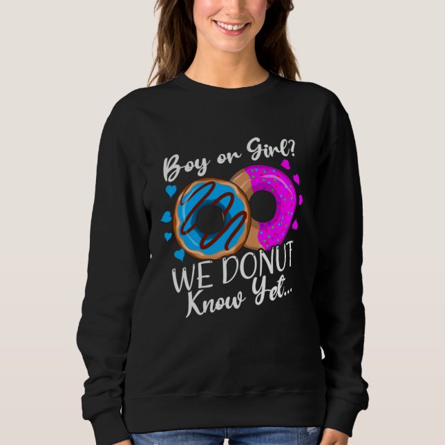 Boy or Girl We Donut Know Gender Reveal  Sweet Dou T Shirt (Framsida)