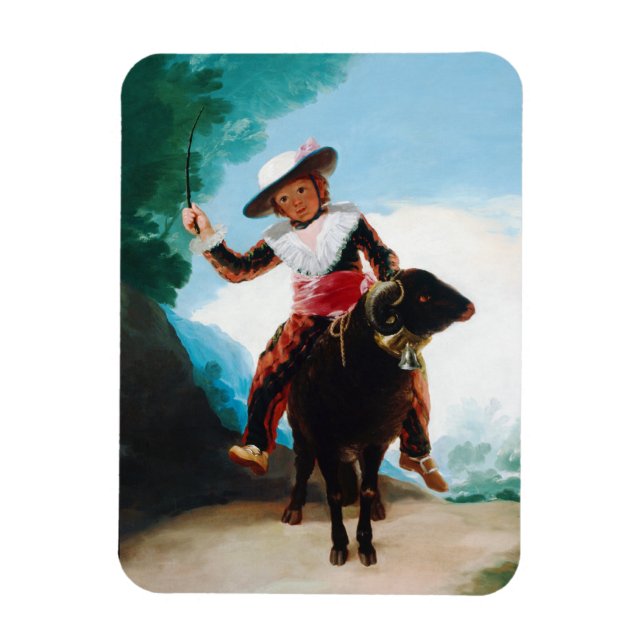 Boy på en Ram Francisco José de Goya Magnet (Vertikal)