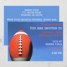 Boy Party Orange Football Birthday
