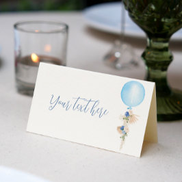 Boy Party Place Card Birthday Baby Shower Placeringskort