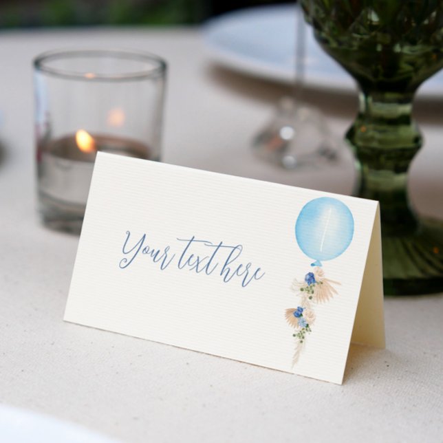 Boy Party Place Card Birthday Baby Shower Placeringskort (Skapare uppladdad)
