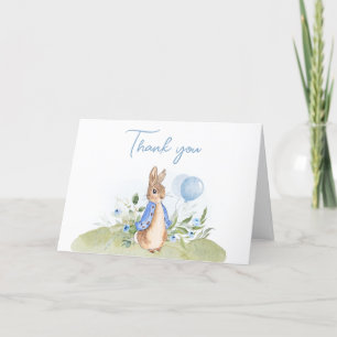 Boy Peter Rabbit Baby Shower Tack Kort