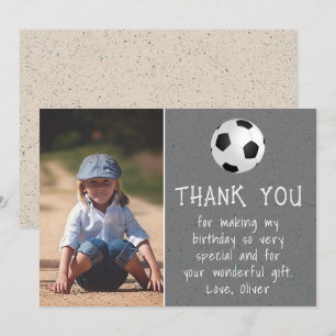 Boy Photo Soccer Ball Barn Birthday Tack Kort