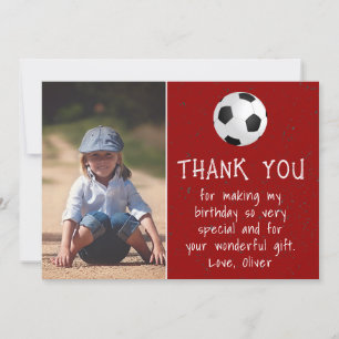 Boy Photo Soccer Ball Barn Birthday Tack Kort