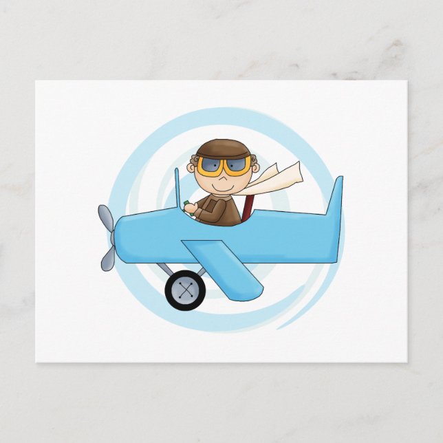 Boy Pilot Tshirts och Gifts Vykort (Framsida)