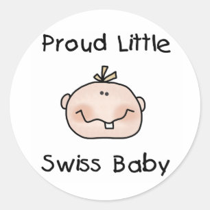 Boy Proud Swiss Baby Runt Klistermärke