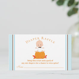 Boy Pumpkin Diaper Raffle Biljett