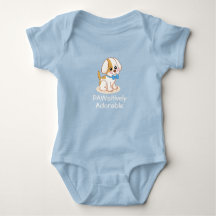 Boy Puppy Dog with Blue Bow Tie Bodysuit