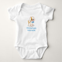 Boy Puppy Dog with Blue Bow Tie Bodysuit