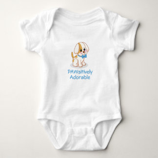 Boy Puppy Dog with Blue Bow Tie Bodysuit T Shirt