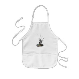 Boy Rain Fairy with Frog Barn Pocket Apron Barnförkläde