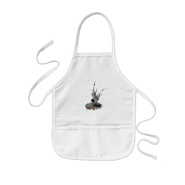 Boy Rain Fairy with Frog Barn Pocket Apron Barnförkläde (Framsidan)