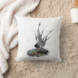 Boy Rain Fairy with Frog Dekorativ kudde