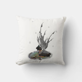 Boy Rain Fairy with Frog Dekorativ kudde