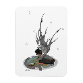 Boy Rain Fairy with Frog Flexible Magnet