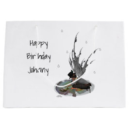 Boy Rain Fairy with Frog Gift Bag