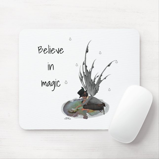 Boy Rain Fairy with Frog Mouse Pad Musmatta (Med mus)