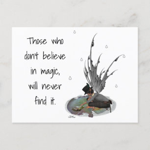 Boy Rain Fairy with Frog Posrcard Vykort