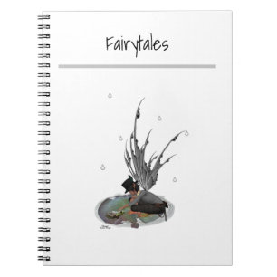 Boy Rain Fairy with Frog Spiral Notebook Anteckningsbok