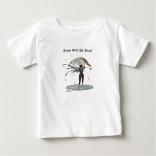 Boy Rain Fairy with Löv Infant Baby T-Shirt