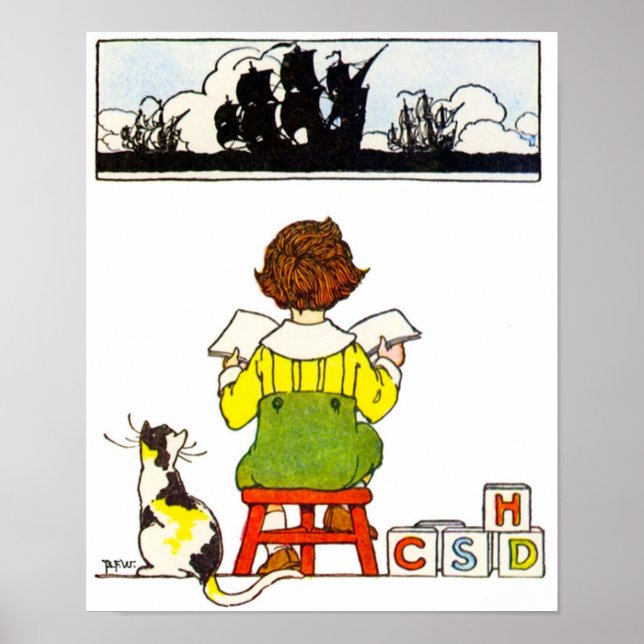 Boy Reading Poster (Framsidan)
