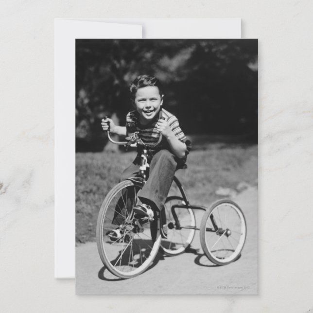 Boy Riding Tricycle (Framsida)