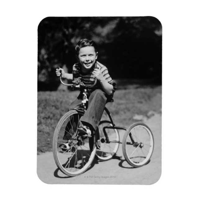 Boy Riding Tricycle Magnet (Vertikal)