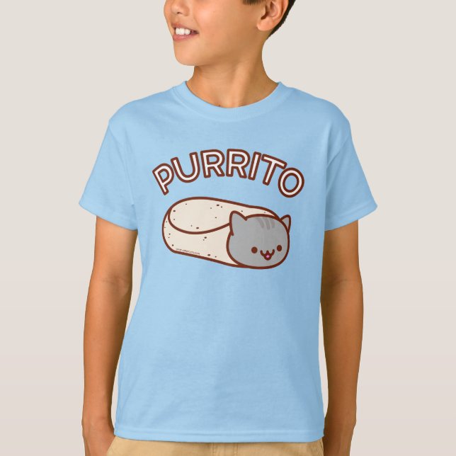 BOY S T-SHIRT - PURRITO Cat Burrito (Framsida)