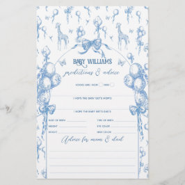 Boy Safari Animal Blue Ballon Baby Shower Game