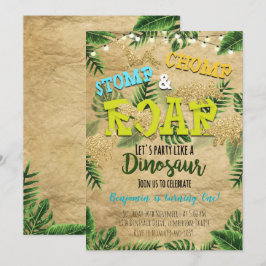 Boy Safari Dinosaur Birthday-inbjudan Inbjudningar