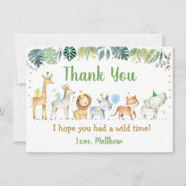Boy Safari Party Animal Birthday Tack