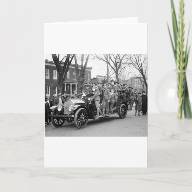 Boy Scout Fire Drill, 1910-talet Kort (Framsida)